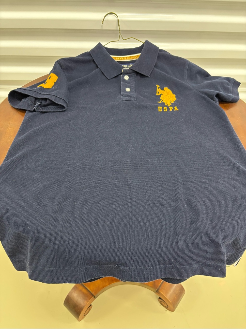 U.S. Polo Assn. Navy Polo with Gold Contrast Trim